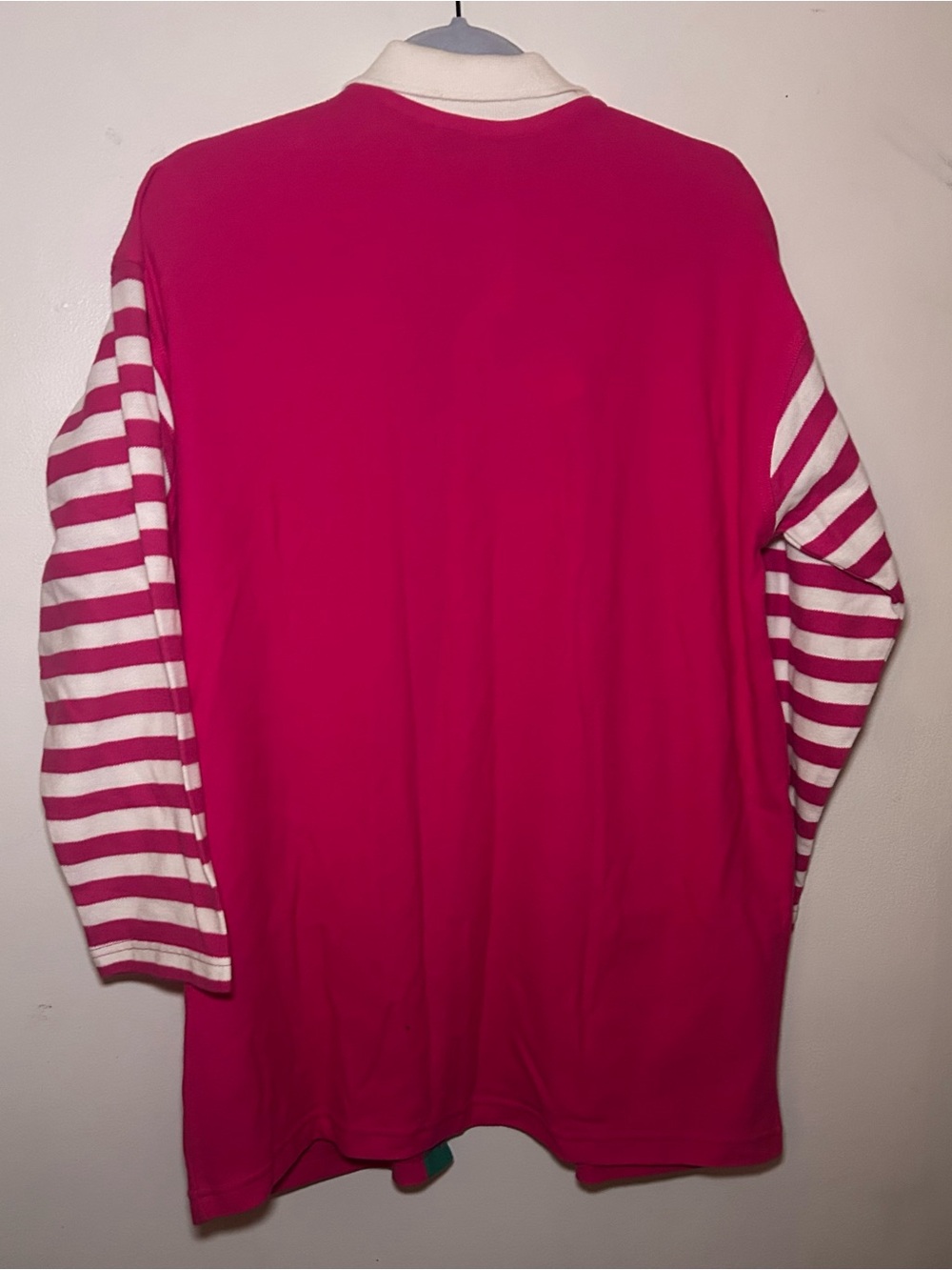Vintage 90s Adrienne Vittadini NWT Hot Pink Colorblock Cardigan - Picture 4 of 7